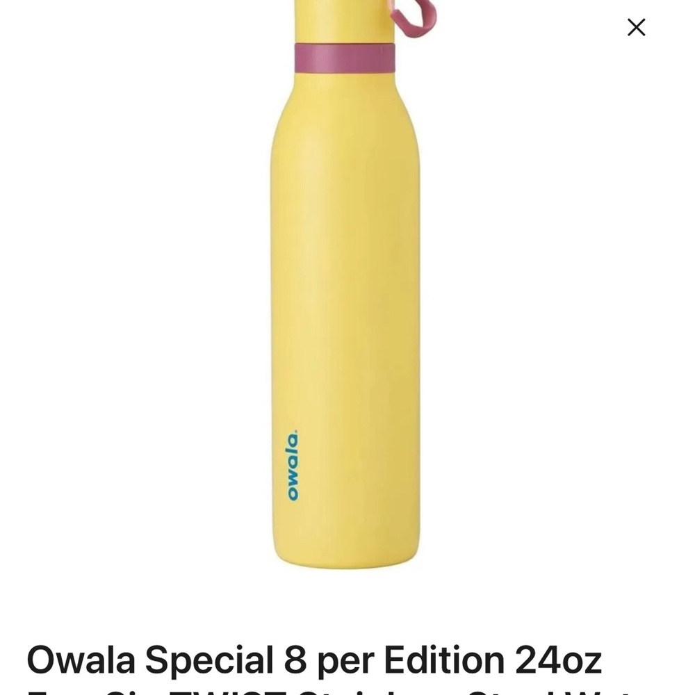 Owala Yellow Water Bottle